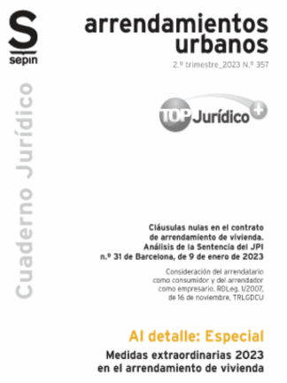 Medidas extraordinarias 2023 en el arrendamiento de vivienda