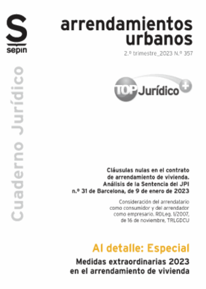 Medidas extraordinarias 2023 en el arrendamiento de vivienda