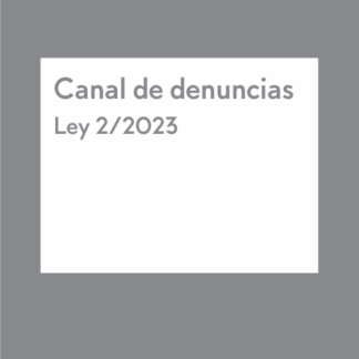 Canal de denuncias. Ley 2/2023