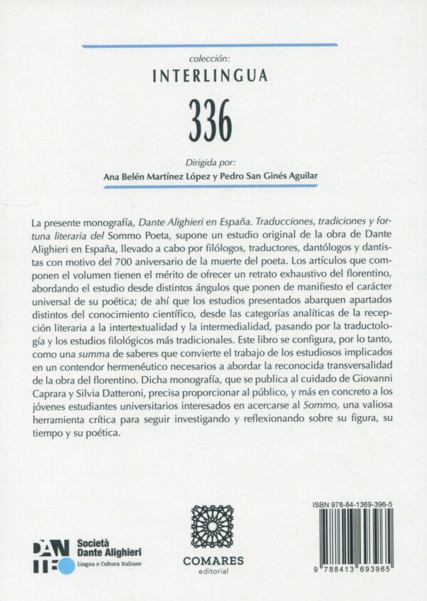 Dante Alighieri en España 9788413693965
