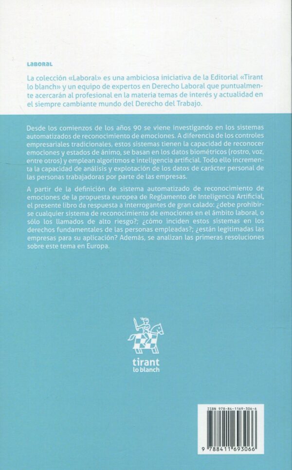 Biometría y sistemas automatizados de reconocimiento de emociones 9788411693066