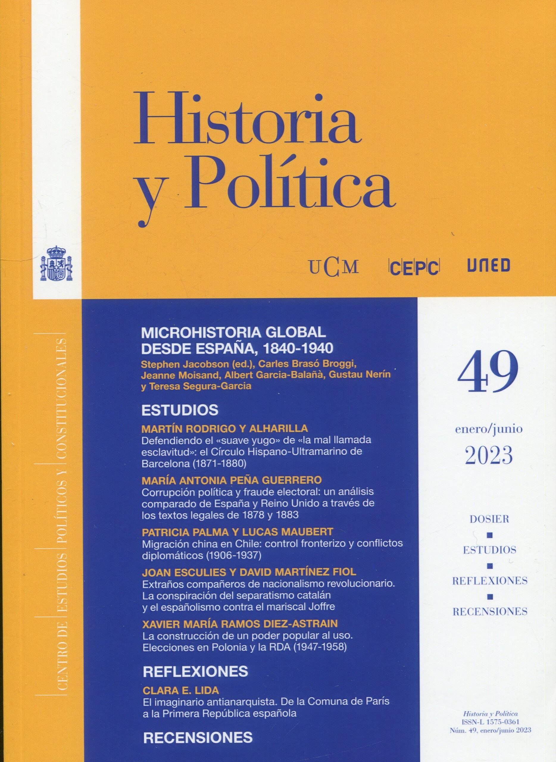 Revista Historia y política Nº 49