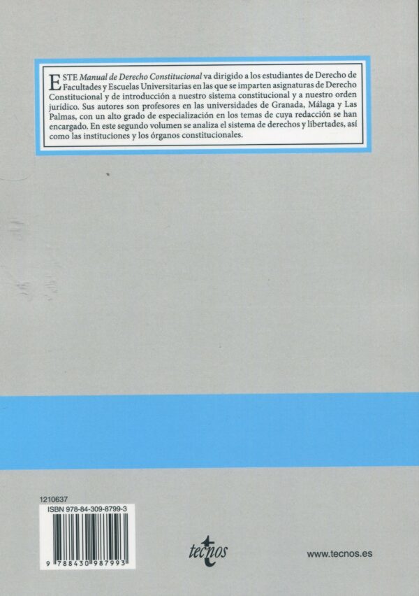 Manual de Derecho Constitucional Vol II 9788430987993