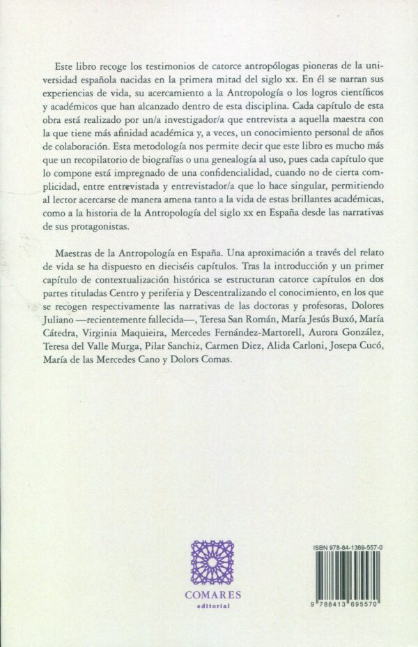 Maestras de la Antropología en España 9788413695570