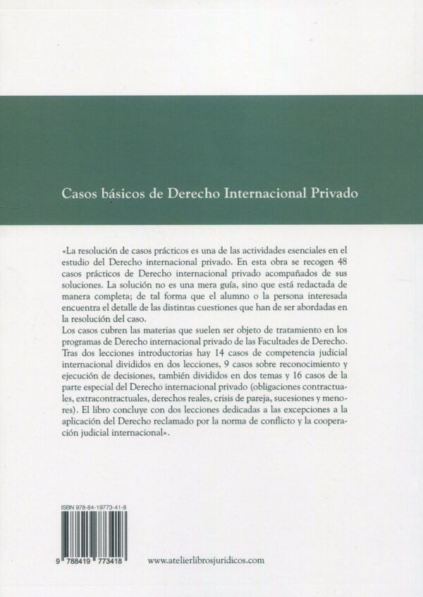 Casos básicos de derecho internacional privado 9788419773418