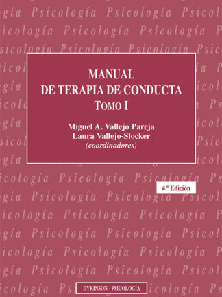 Manual de Terapia de Conducta. Tomo I