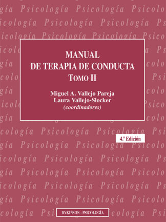 Manual de Terapia de Conducta. Tomo II