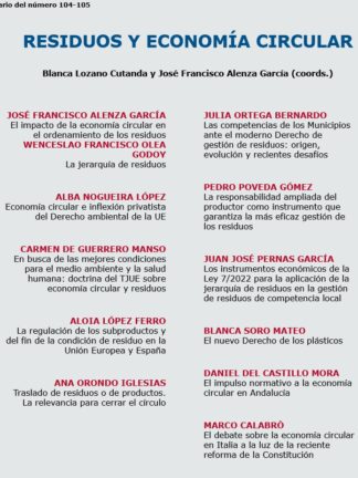 Cronista del estado social y democrático de derecho nº 104-105. Agosto-Septiembre 2023