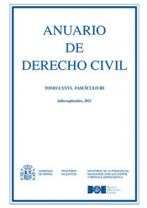 Anuario de derecho civil LXXVI / 9772330210301