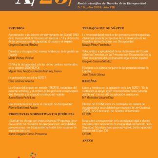 Anales de derecho y discapacidad Nº 8, julio 2023. Año VIII