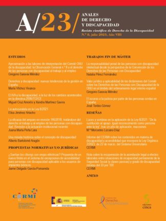 Anales de derecho y discapacidad Nº 8, julio 2023. Año VIII