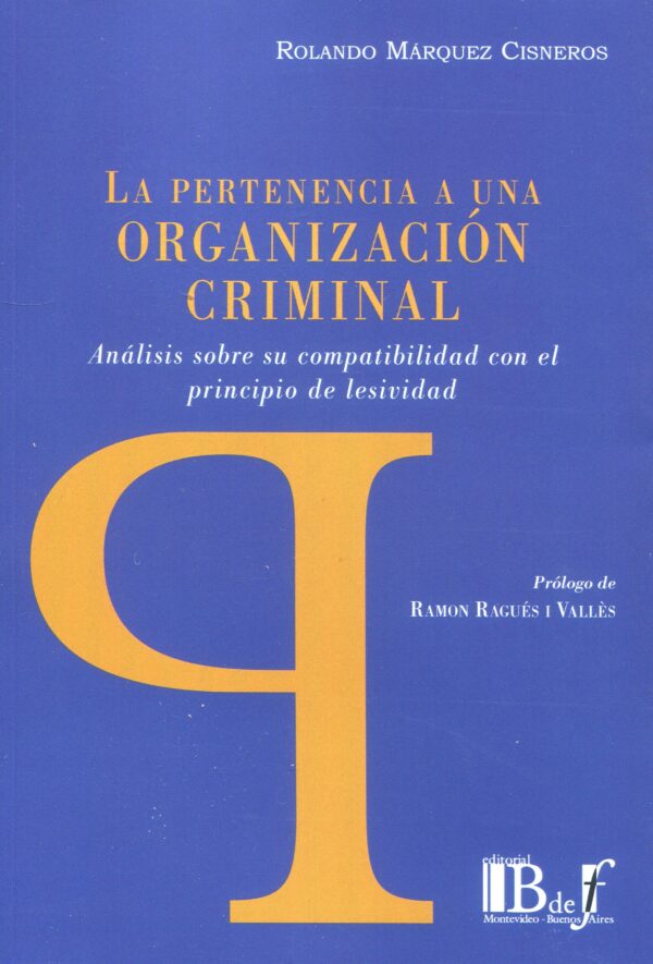 Pertenencia a una organización criminal 9789915650913