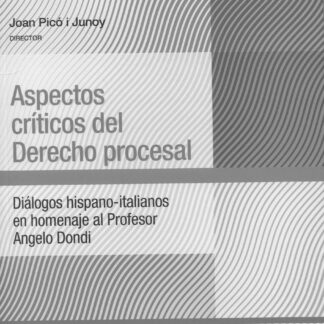 Aspectos críticos del derecho procesal. Diálogos hispano-italianos en homenaje al Profesor Angelo Dondi