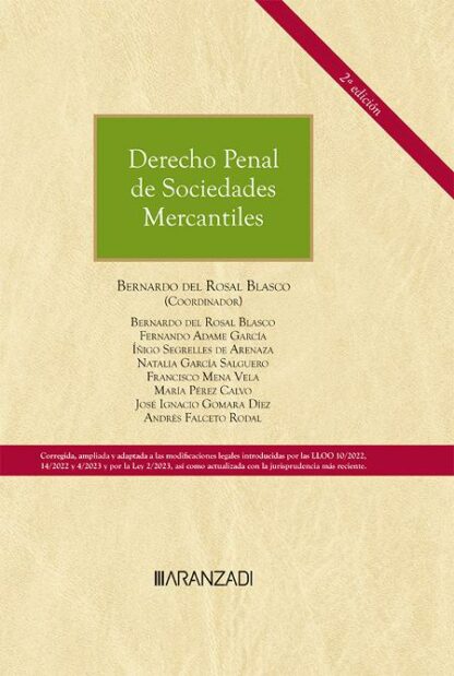 Derecho penal de sociedades mercantiles 2023