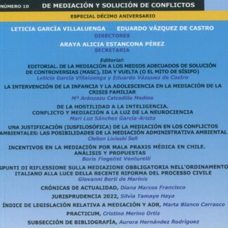 Anuario de mediación y solución de conflictos Nº 10 2023 Especial décimo aniversario