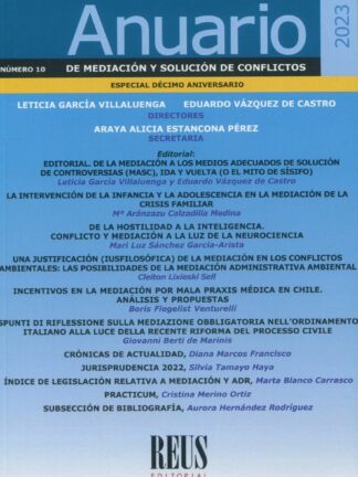 Anuario de mediación y solución de conflictos Nº 10 2023 Especial décimo aniversario