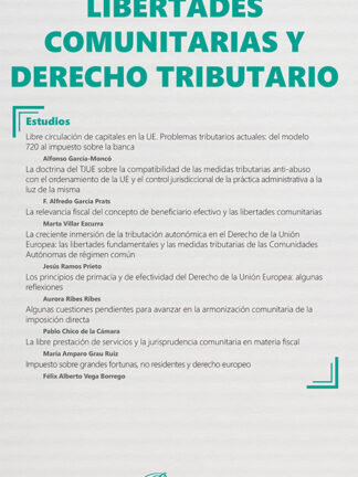Libertades comunitarias y derecho tributario Monográfico revista Nueva Fiscalidad. 2023