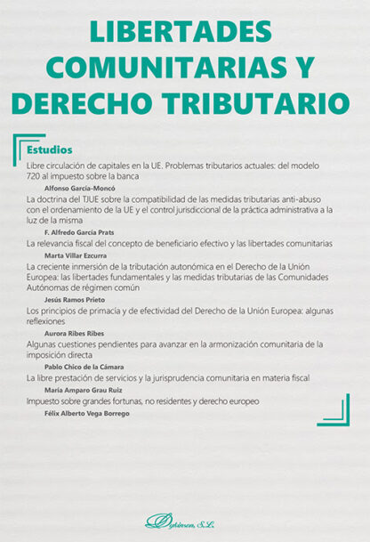 Libertades comunitarias y derecho tributario Monográfico revista Nueva Fiscalidad. 2023