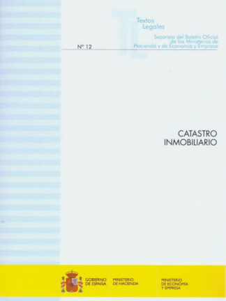 Catastro inmobiliario 2023 Separata nº 12 del Boletín Oficial de los Ministerios de Hacienda y Función Pública y Asuntos Económicos