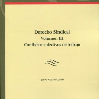 Derecho Sindical Volumen III Conflictos colectivos de trabajo