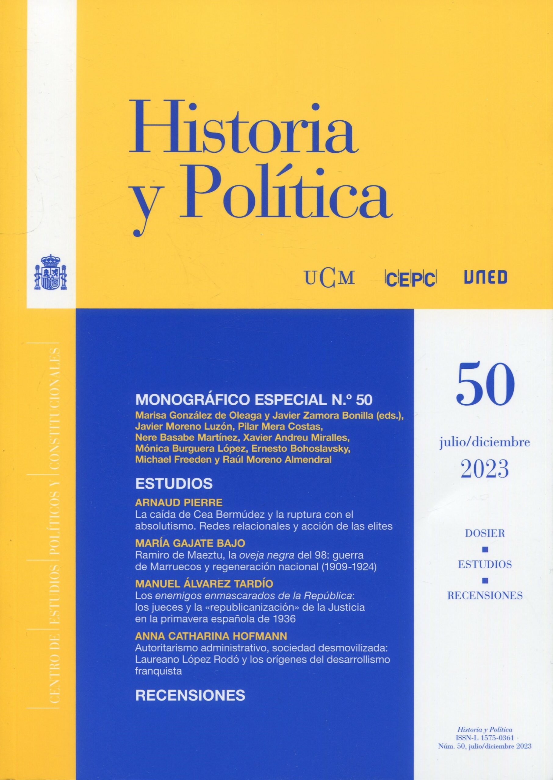 Revista Historia y política nº 50