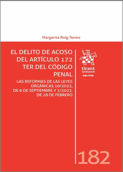 Delito de acoso del artículo 172 ter del código penal Las reformas de las leyes orgánicas 10/2022 de 6 de septiembre y 1/2023 de 28 de febrero.