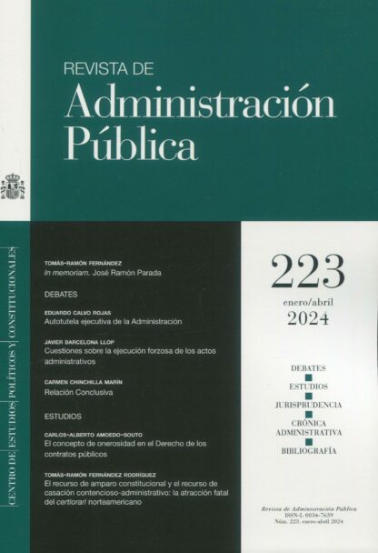 PDF Revista de Administración Pública 223. Enero / Abril 2024