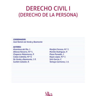 Derecho civil I. Derecho de la persona