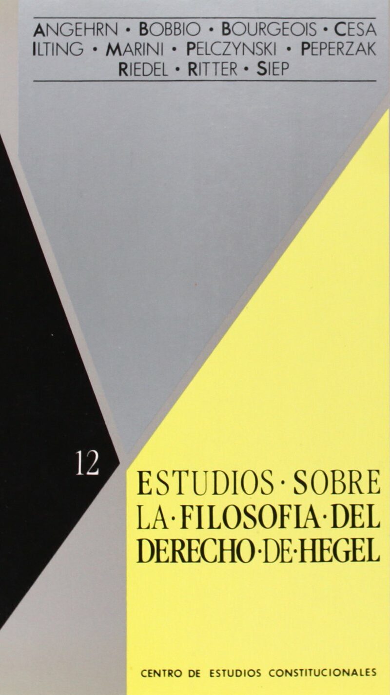 Estudios  filosofía derecho Hegel 9788425908279
