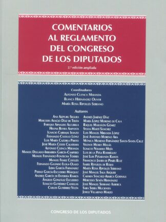 Comentarios al Reglamento del Congreso de los Diputados 2024