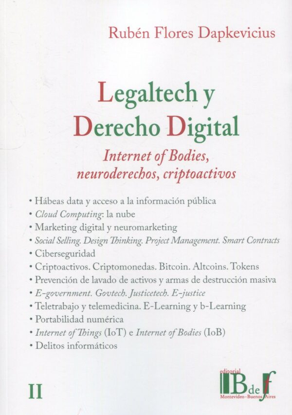 Legaltech y derecho digital II / R. FLORES / 9789915684079