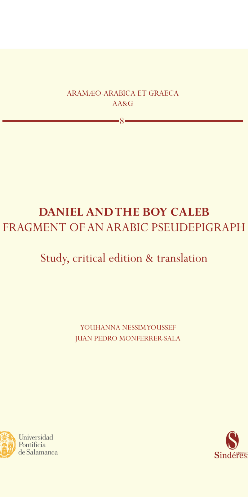 Daniel and the boy caleb. Fragment of an arabic pseudepigraph