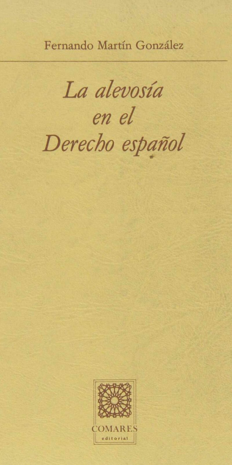 Alevosía en el derecho español