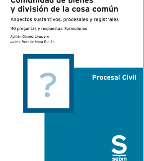 Comunidad de bienes y división de la cosa común. Aspectos sustantivos, procesales y registrales