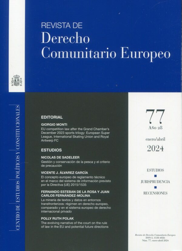 Revista de Derecho Comunitario Europeo Nº 77