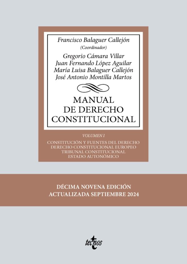 Manual de Derecho Constitucional Vol. I / 9788430990573