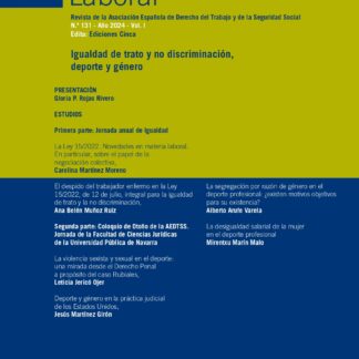 Documentación laboral, 131 Año 2024 - Vol. I Igualdad de trato y no discriminación, deporte y género