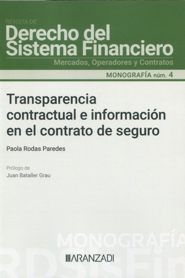 Transparencia contractual e información / 9788410296510