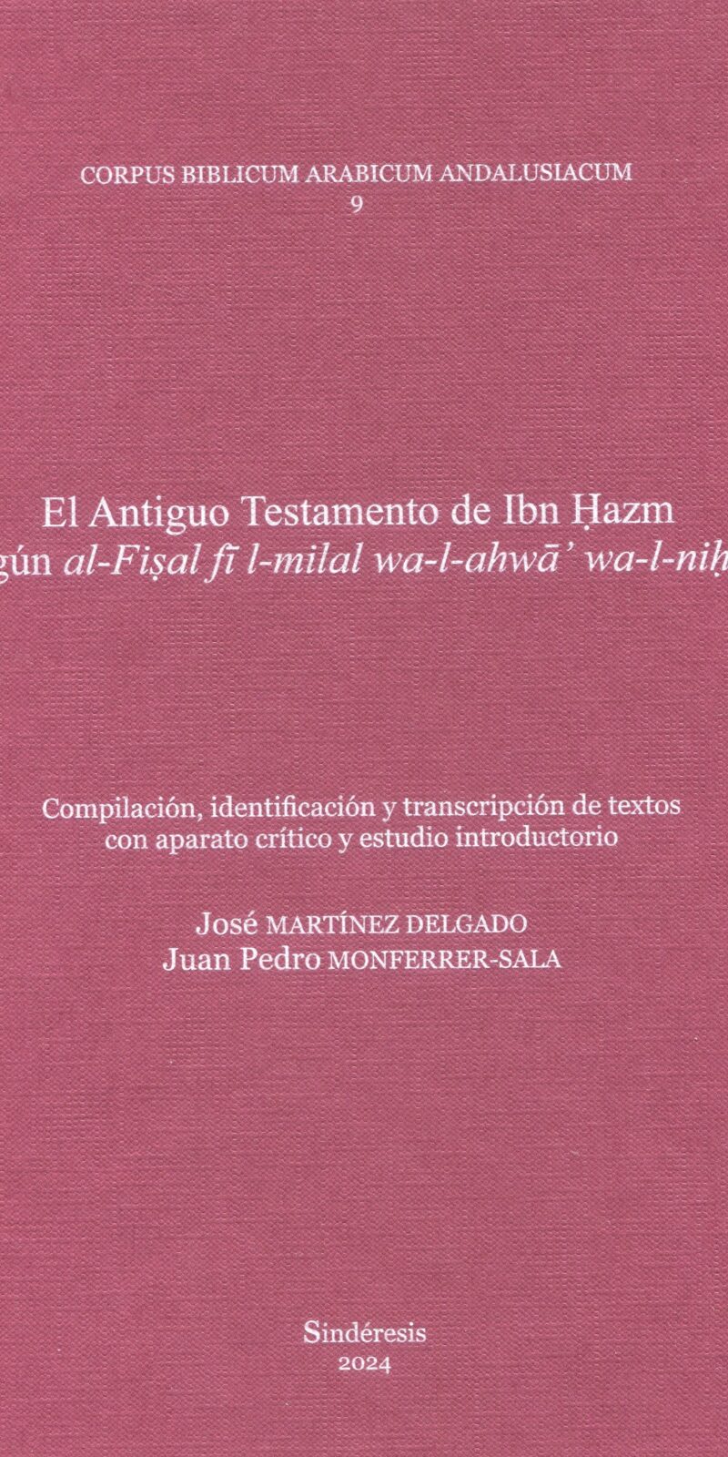 Antiguo Testamento de Ibn Hazm / 9788410120303