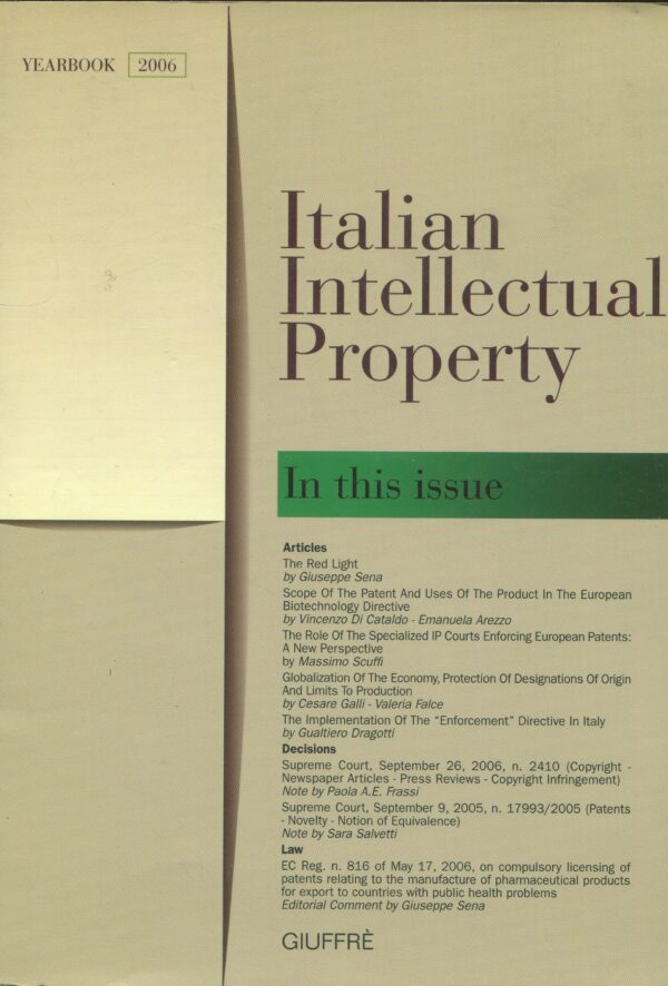 Italian Intellectual Property / 9788814135088