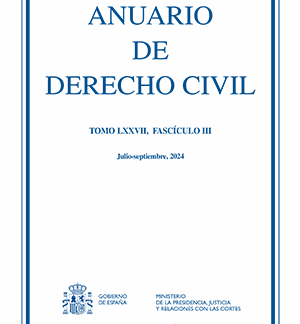 Anuario de Derecho Civil Tomo LXXVII/III Julio-Septiembre, MMXXIV
