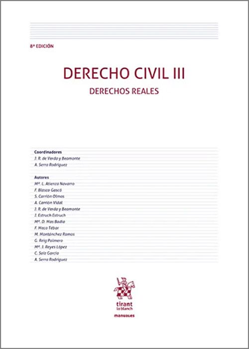 Derecho Civil III Derechos Reales / 9788491697381 / J.R. VERDA