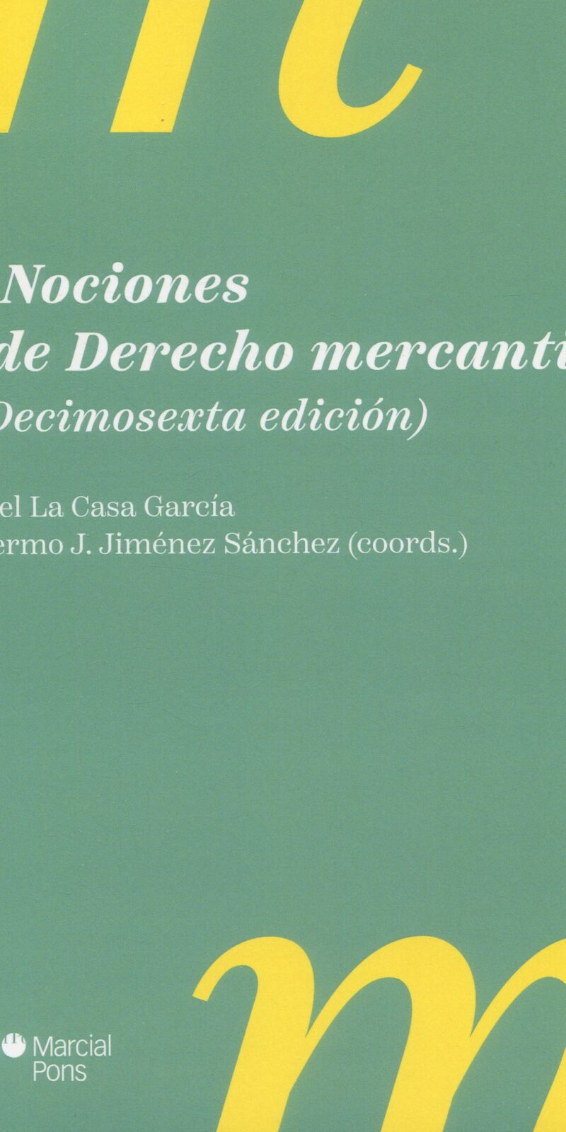 Nociones derecho mercantil /Jiménez Sánchez/9788413818368