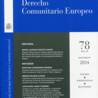 Revista de Derecho Comunitario Europeo Nº 78. Mayo / Agosto 2024