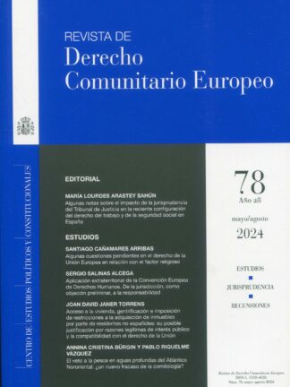 Revista de Derecho Comunitario Europeo Nº 78. Mayo / Agosto 2024