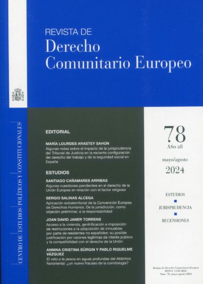 Revista de Derecho Comunitario Europeo Nº 78. Mayo / Agosto 2024