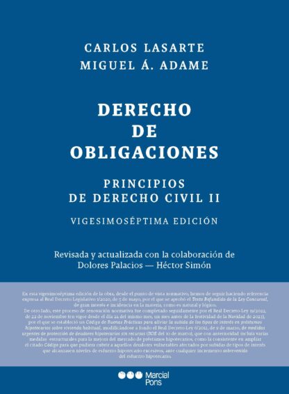 Principios de derecho civil II. Derecho de obligaciones 2024