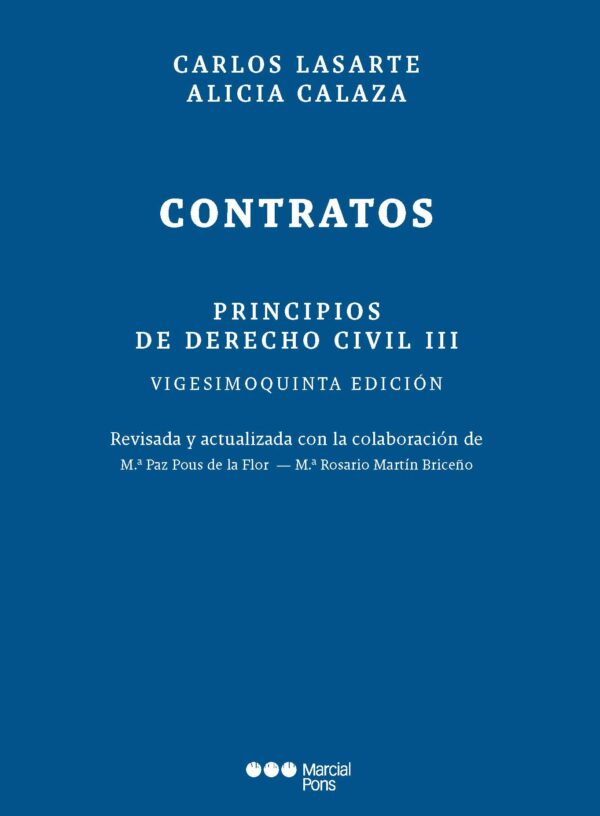 Principios de derecho civil III Contratos /LASARTE/9788413818061