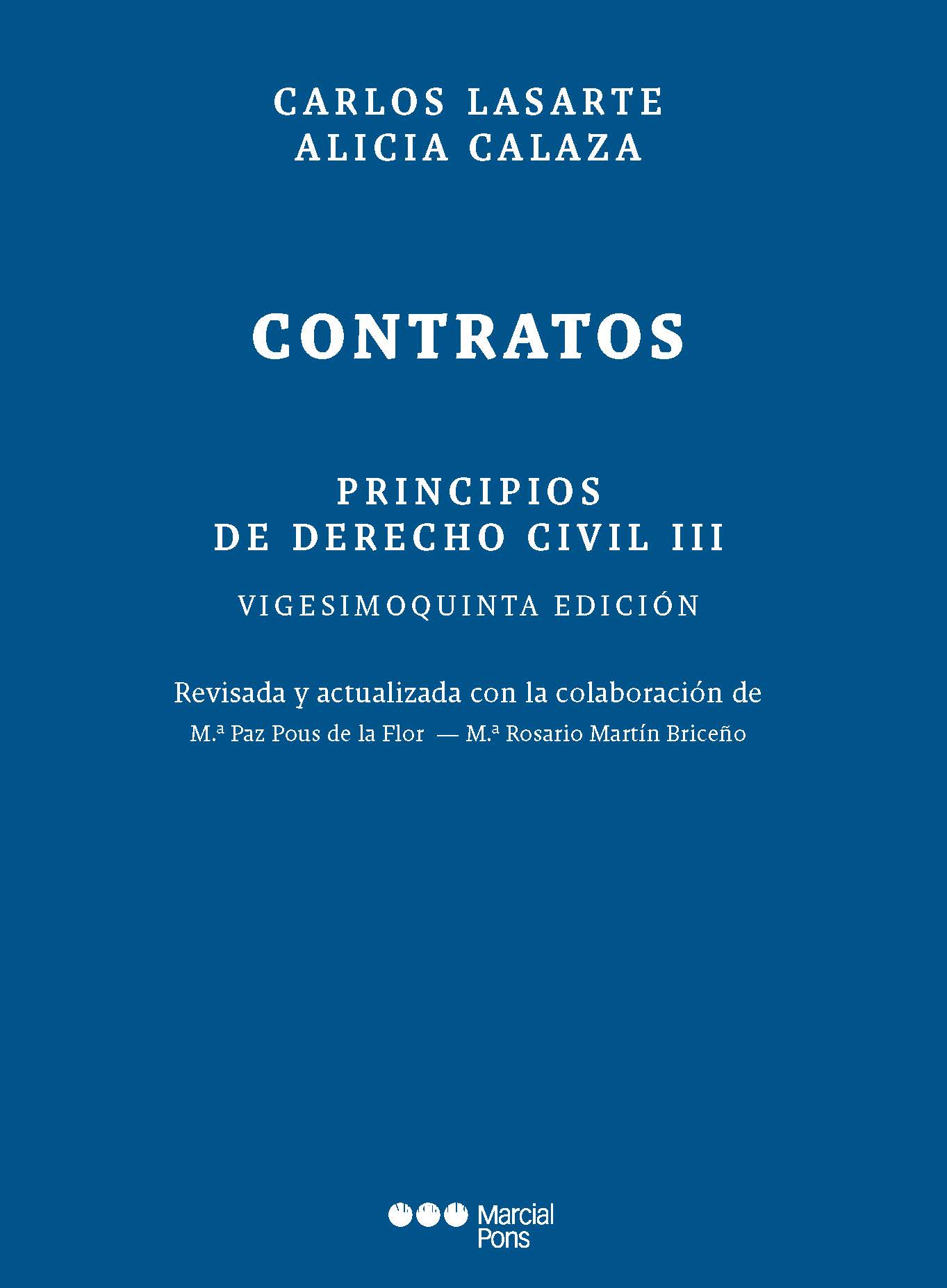 Principios de derecho civil III Contratos /LASARTE/9788413818061