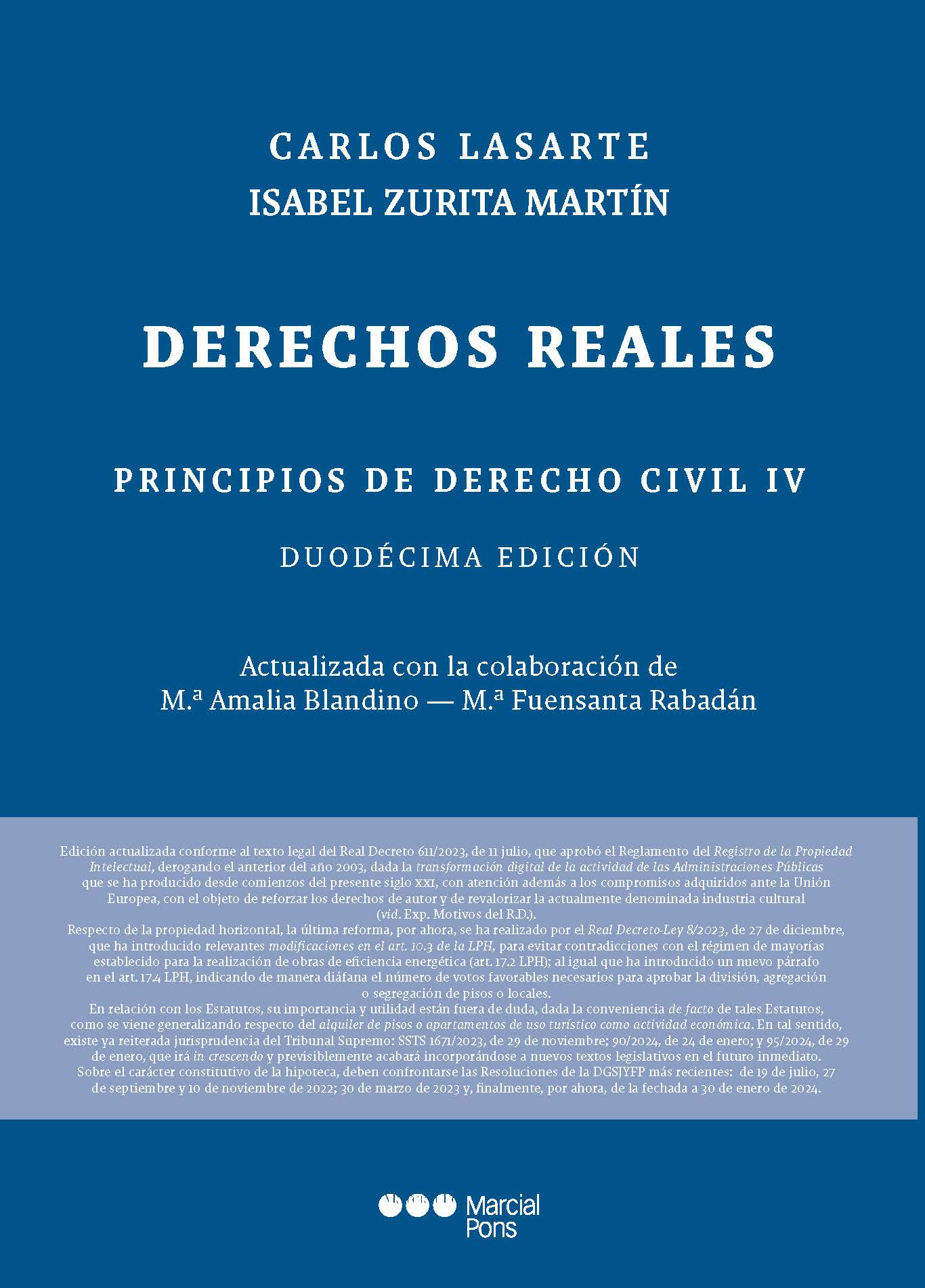 Principios de derecho civil IV / 9788413818078 / C. LASARTE